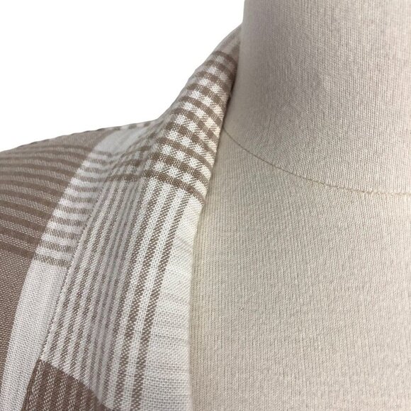 Vintage 80s Toni Garment For CC Magic Jacket Womens Medium Beige Plaid Oversize - Picture 3 of 11